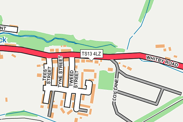 TS13 4LZ map - OS OpenMap – Local (Ordnance Survey)