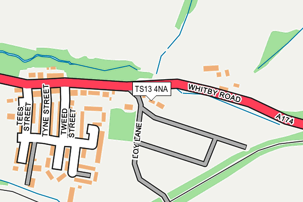 TS13 4NA map - OS OpenMap – Local (Ordnance Survey)