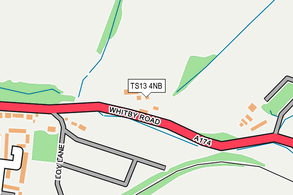 TS13 4NB map - OS OpenMap – Local (Ordnance Survey)