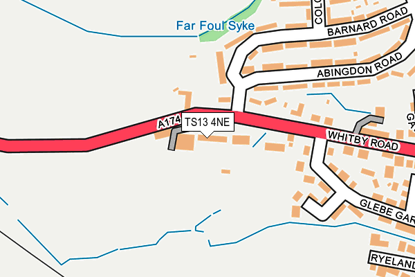 TS13 4NE map - OS OpenMap – Local (Ordnance Survey)