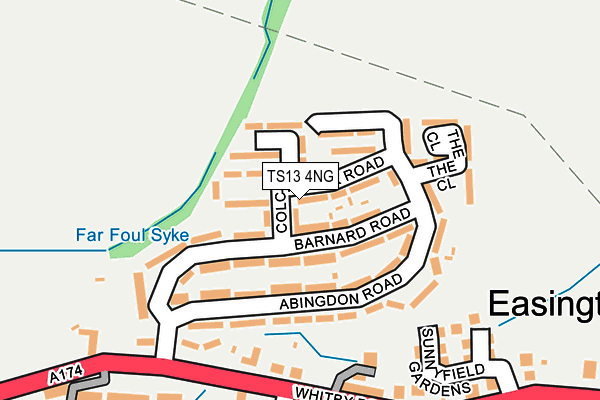 TS13 4NG map - OS OpenMap – Local (Ordnance Survey)