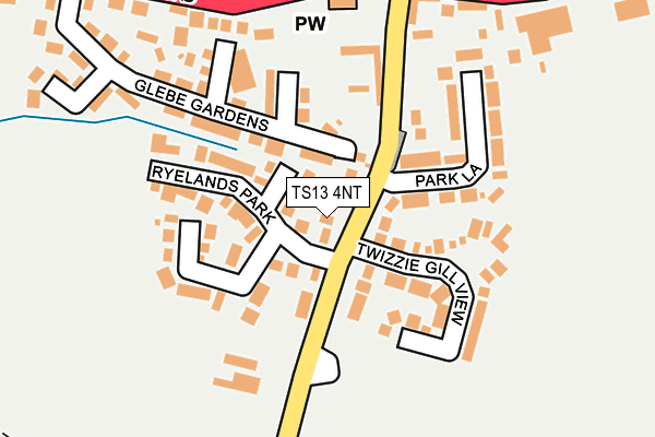 TS13 4NT map - OS OpenMap – Local (Ordnance Survey)