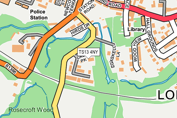 TS13 4NY map - OS OpenMap – Local (Ordnance Survey)