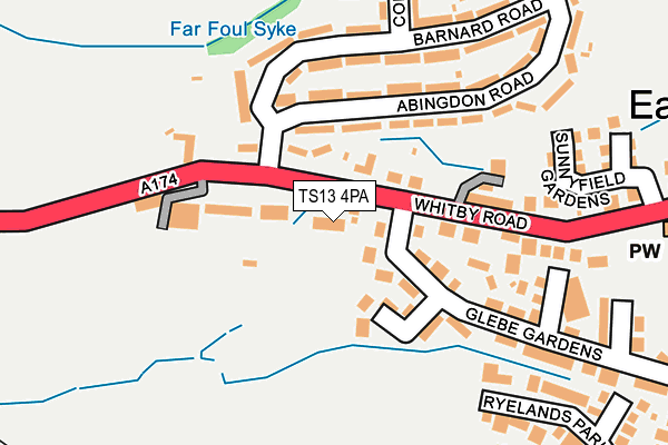 TS13 4PA map - OS OpenMap – Local (Ordnance Survey)