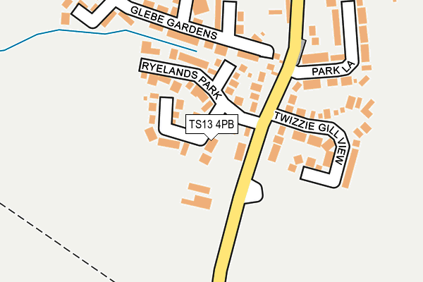 TS13 4PB map - OS OpenMap – Local (Ordnance Survey)