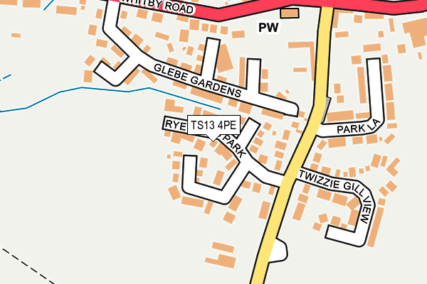 TS13 4PE map - OS OpenMap – Local (Ordnance Survey)