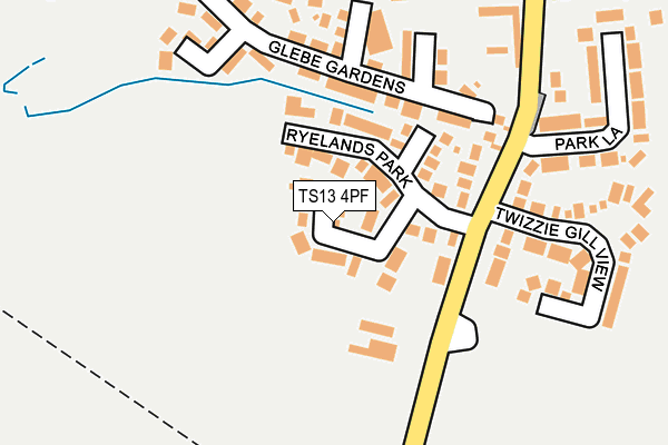 TS13 4PF map - OS OpenMap – Local (Ordnance Survey)