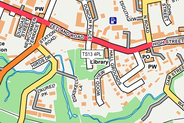 TS13 4PL map - OS OpenMap – Local (Ordnance Survey)