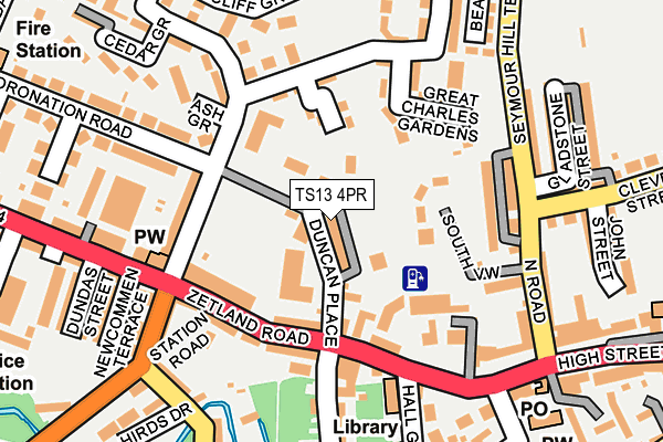 TS13 4PR map - OS OpenMap – Local (Ordnance Survey)