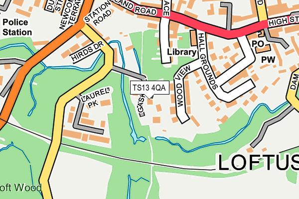 TS13 4QA map - OS OpenMap – Local (Ordnance Survey)