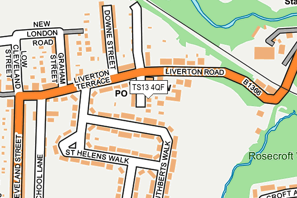 TS13 4QF map - OS OpenMap – Local (Ordnance Survey)