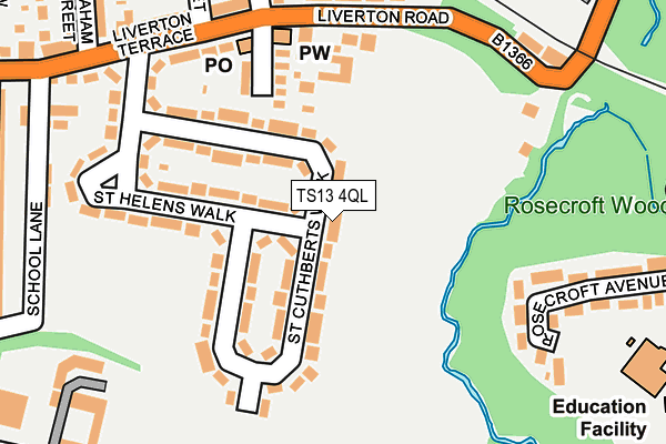 TS13 4QL map - OS OpenMap – Local (Ordnance Survey)