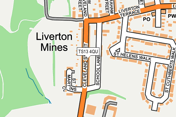 TS13 4QU map - OS OpenMap – Local (Ordnance Survey)