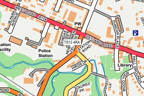 TS13 4RA map - OS OpenMap – Local (Ordnance Survey)