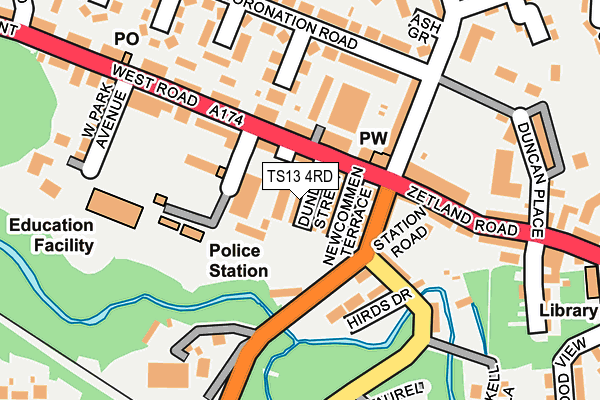 TS13 4RD map - OS OpenMap – Local (Ordnance Survey)