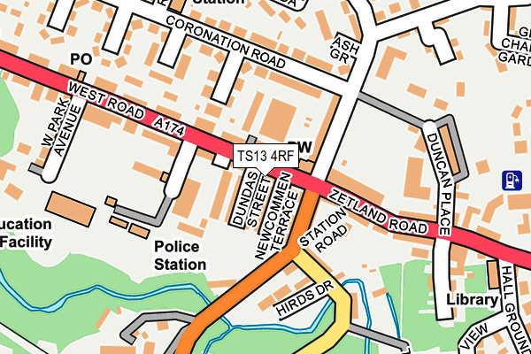 TS13 4RF map - OS OpenMap – Local (Ordnance Survey)