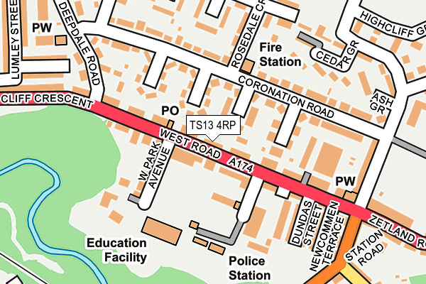 Map of EAST CLEVELAND HOUSING LIMITED at local scale