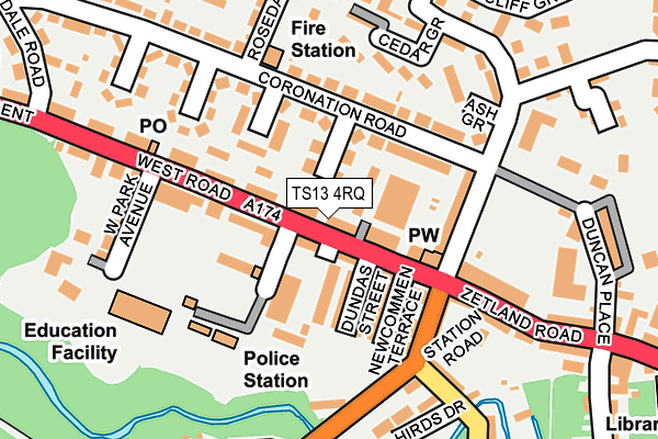 TS13 4RQ map - OS OpenMap – Local (Ordnance Survey)