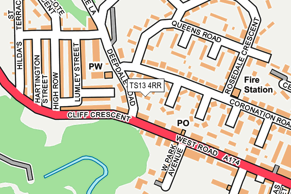 TS13 4RR map - OS OpenMap – Local (Ordnance Survey)