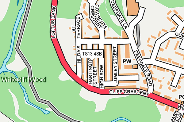 TS13 4SB map - OS OpenMap – Local (Ordnance Survey)