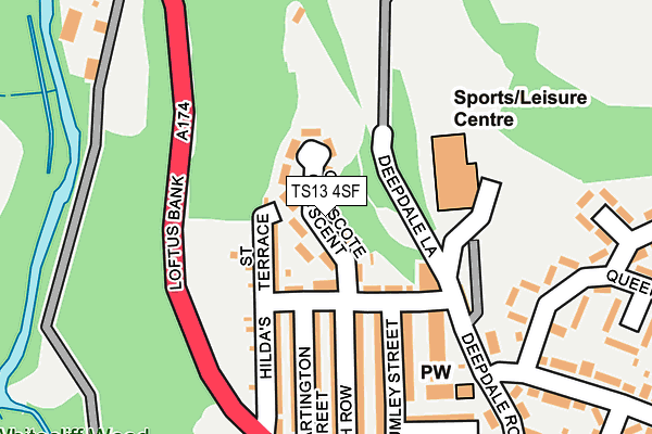 TS13 4SF map - OS OpenMap – Local (Ordnance Survey)