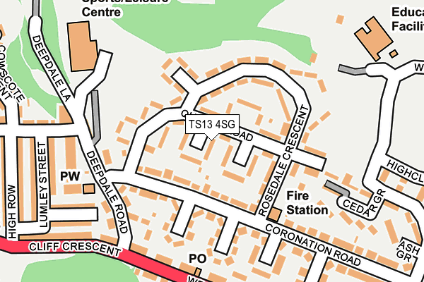 TS13 4SG map - OS OpenMap – Local (Ordnance Survey)