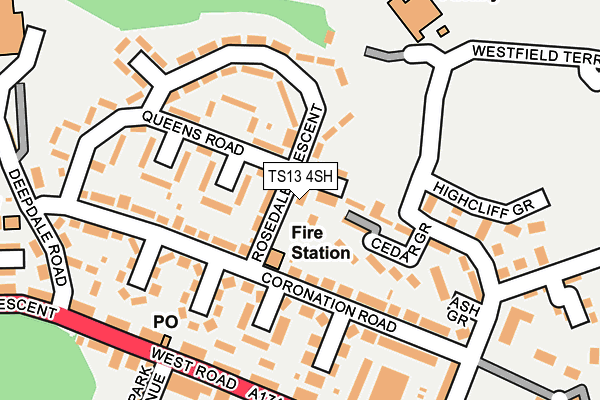 TS13 4SH map - OS OpenMap – Local (Ordnance Survey)