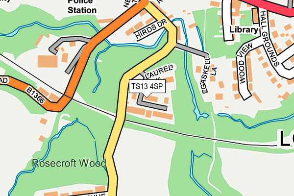 TS13 4SP map - OS OpenMap – Local (Ordnance Survey)