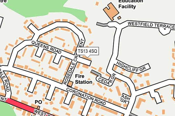 TS13 4SQ map - OS OpenMap – Local (Ordnance Survey)