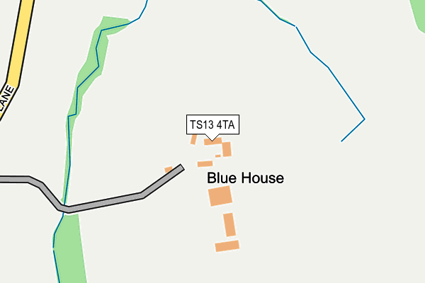 TS13 4TA map - OS OpenMap – Local (Ordnance Survey)