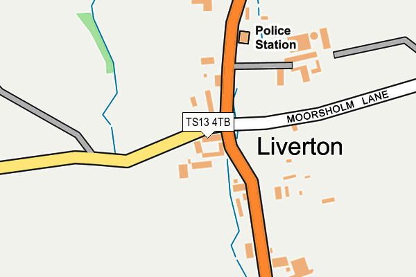 TS13 4TB map - OS OpenMap – Local (Ordnance Survey)