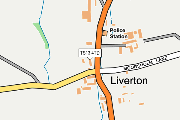 TS13 4TD map - OS OpenMap – Local (Ordnance Survey)