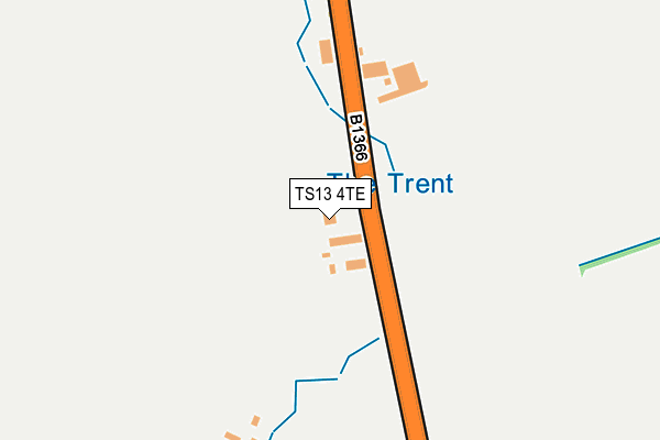 TS13 4TE map - OS OpenMap – Local (Ordnance Survey)