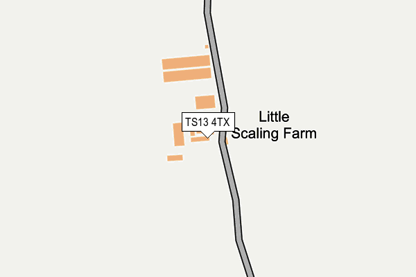 TS13 4TX map - OS OpenMap – Local (Ordnance Survey)