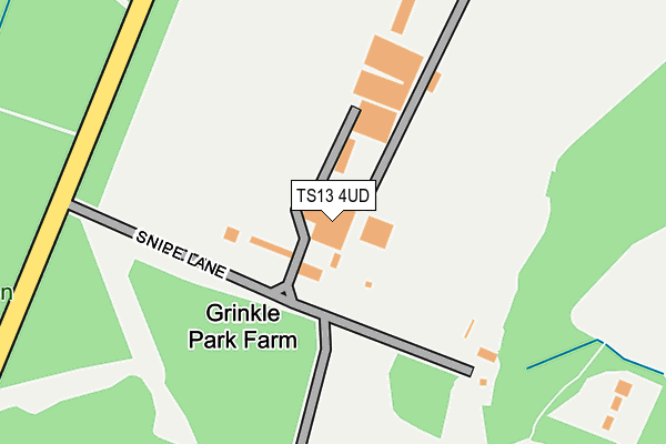 TS13 4UD map - OS OpenMap – Local (Ordnance Survey)