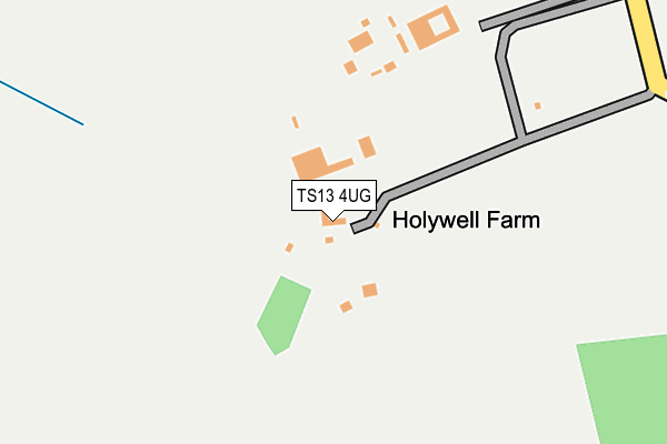 TS13 4UG map - OS OpenMap – Local (Ordnance Survey)