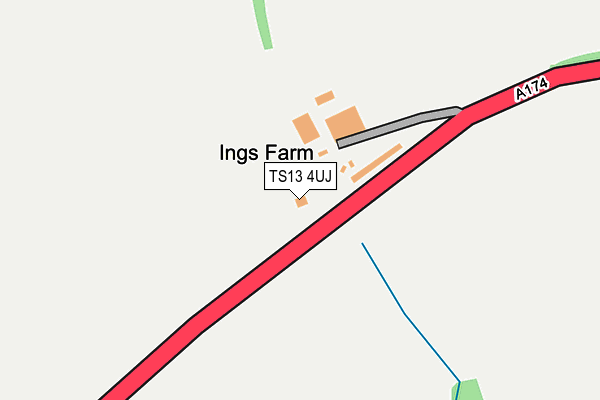 TS13 4UJ map - OS OpenMap – Local (Ordnance Survey)