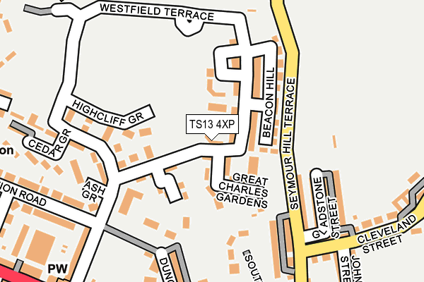 TS13 4XP map - OS OpenMap – Local (Ordnance Survey)