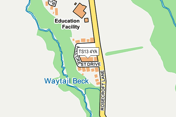 TS13 4YA map - OS OpenMap – Local (Ordnance Survey)