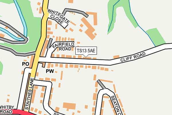 TS13 5AE map - OS OpenMap – Local (Ordnance Survey)