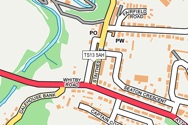 TS13 5AH map - OS OpenMap – Local (Ordnance Survey)