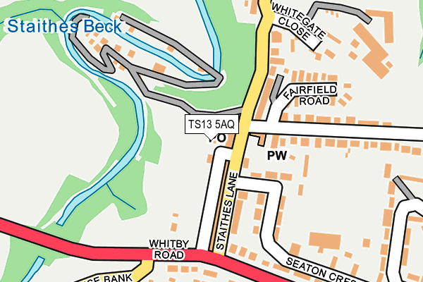 TS13 5AQ map - OS OpenMap – Local (Ordnance Survey)