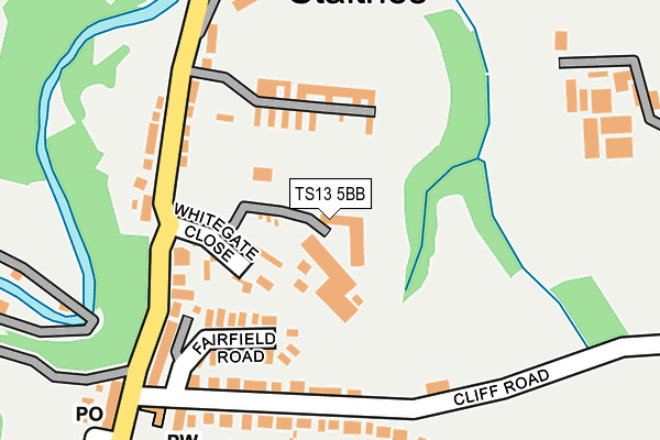 TS13 5BB map - OS OpenMap – Local (Ordnance Survey)