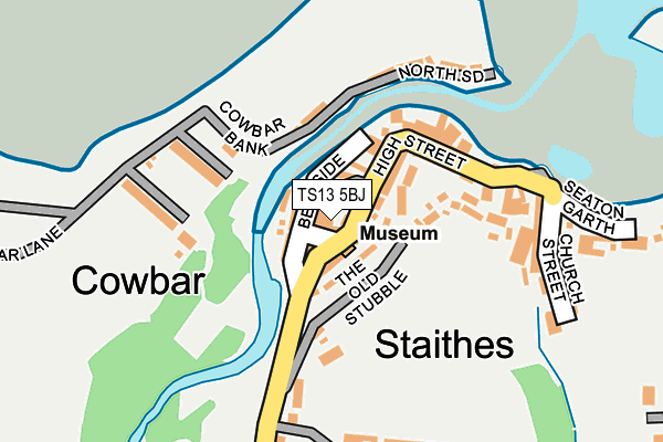 TS13 5BJ map - OS OpenMap – Local (Ordnance Survey)