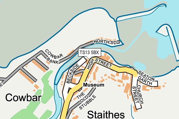 TS13 5BX map - OS OpenMap – Local (Ordnance Survey)