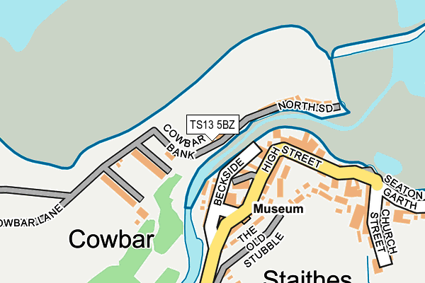 TS13 5BZ map - OS OpenMap – Local (Ordnance Survey)