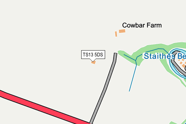 TS13 5DS map - OS OpenMap – Local (Ordnance Survey)