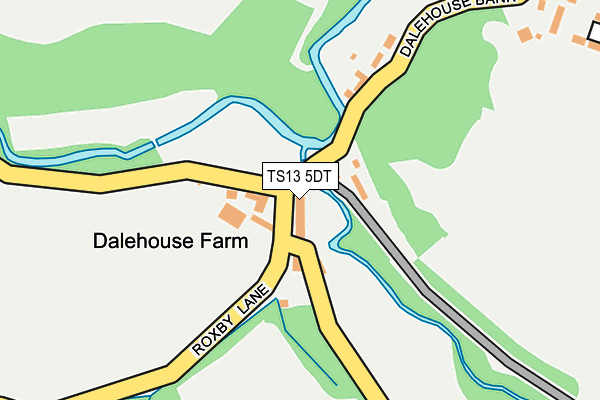 TS13 5DT map - OS OpenMap – Local (Ordnance Survey)