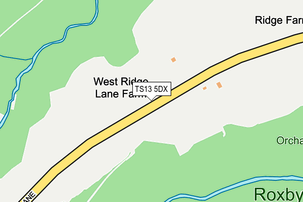 TS13 5DX map - OS OpenMap – Local (Ordnance Survey)