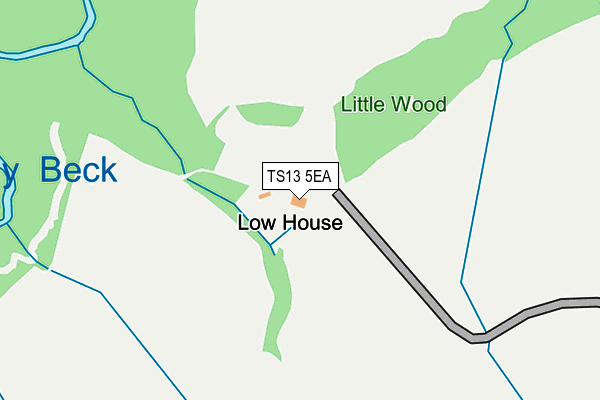 TS13 5EA map - OS OpenMap – Local (Ordnance Survey)